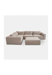 LOBERON - Modulsofa mit Hocker Northcombe grau - grau