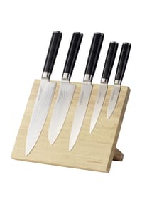 ECHTWERK® - Damastmesser Set inkl. Messerblock 6-tlg - Damastmesser Set inkl. Messerblock 6-tlg