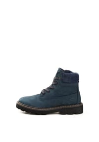 camel active - Schnürboot aus Tumbled Nubukleder - Dunkelblau