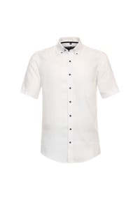 CASAMODA - Herren Leinenhemd uni Casual Fit - Weiß