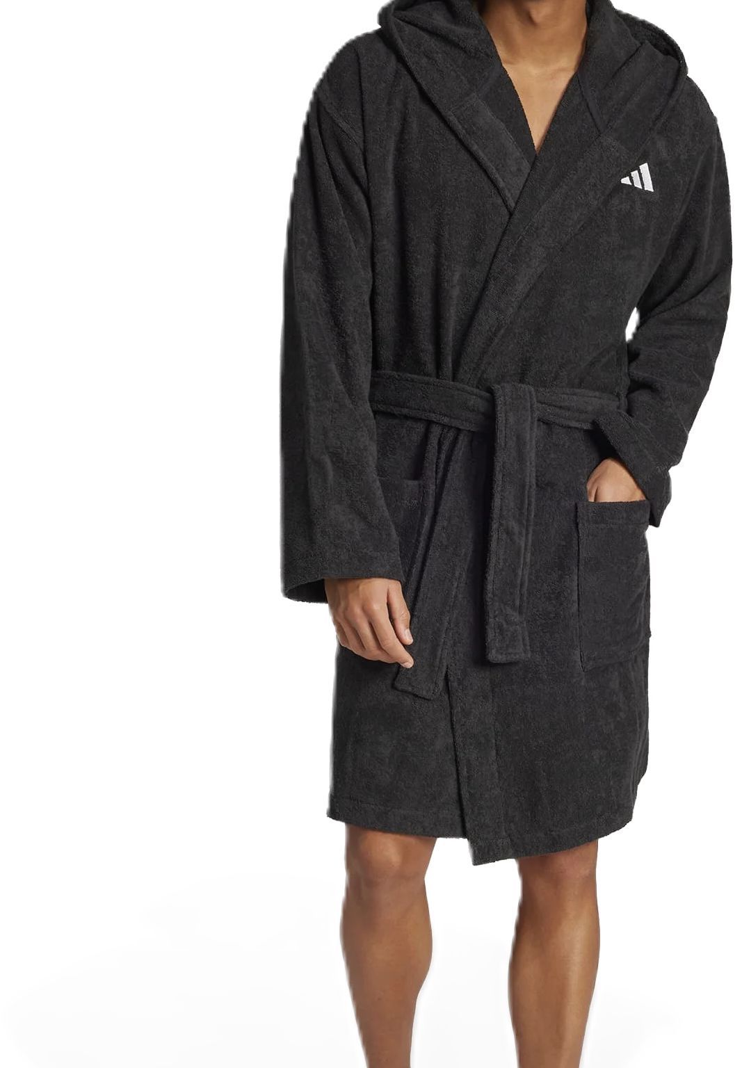 Adidas Bademantel, Baumwolle, Kapuze, FüR Damen, Schwarz, M