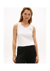 TOMMY HILFIGER - Schlafanzug-Oberteil TH ESS. SLEEP, Rundhals, für Damen - YBL  WHITE
