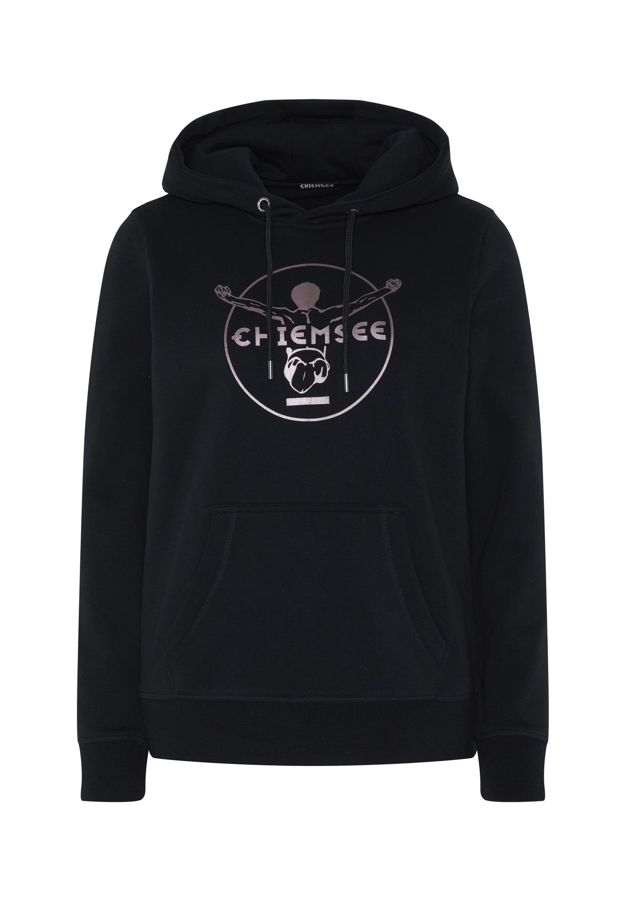 Hoodie mit großem Logodesign in Kontrast | Online Shop