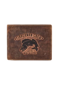 GREEN BURRY Karpfen - Karpfen Geldbörse Leder 12.5 cm - brown