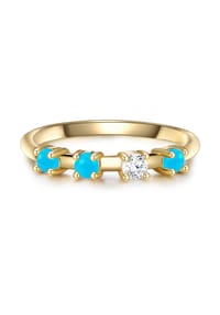 GLANZSTÜCKE MÜNCHEN - Damen Ring aus 925/- Sterling Silber in Gelbgold mit Zirkonia - gelbgold