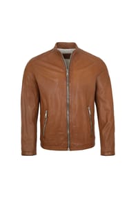 MILESTONE® - Herren Lederjacke Lammnappa cognac - cognac