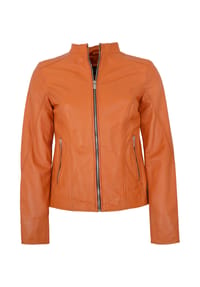 JILANI - Damen Lederjacke Lammnappa orange - orange