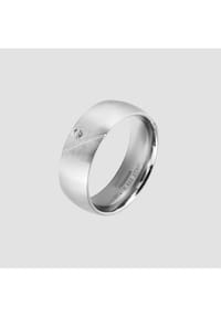 Adelia's - Herren Ring aus Edelstahl mit Strass Steinchen - silber