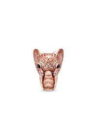 Thomas Sabo - Thomas Sabo Bead Elefant 750 Roségold Vergoldung, 925 Sterlingsilber - roségoldfarben, schwarz, weiß