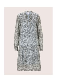 MADELEINE - Romantisches Midikleid mit Volants - wollweiß / royalblau / multicolor