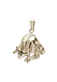 OSTSEE-SCHMUCK® - Anhänger , Tierkreiszeichen Stier , Silber 925/000, vergoldet - gold