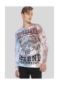 CIPO & BAXX® - Sweatshirts mit coolem Print - BROWN-BLUE