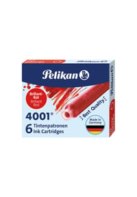 Pelikan - Tintenpatronen 4001, 6er-Packung - BLAU-SCHWARZ