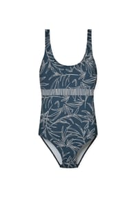 SCHIESSER - Badeanzug Ocean Swim - blau, weiß