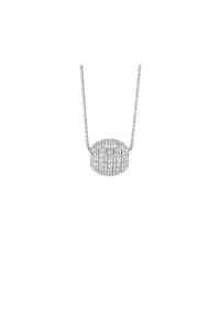 MONCARA - Damen Anhänger mit Kette, 585er Weißgold, 7 Diamanten zus. ca. 0,50 Karat - Weißgold