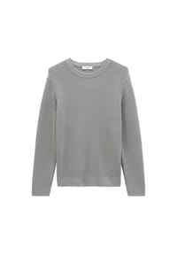 Marc O'Polo DENIM - Herren Strickpullover - Knit Pullover Longsleeve, Rundhals, Grobstrick, Regular Fit, Baumwolle - Grau