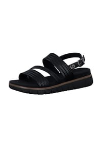 s.Oliver - Lederimitat Sandalen - Schwarz