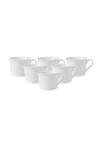 Villeroy & Boch Cappuccinotasse Cellini 350 ml 6er Set weiß - CELLINI - weiß