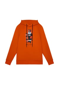 CAT by manii'ta lacitta - Oranger Kapuzenpullover mit Katzenmotiv - orange