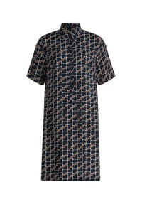 BETTY BARCLAY - Hemdblusenkleid mit Aufdruck - Dark Blue/Brown