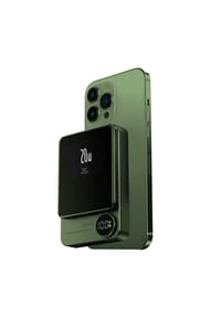 S&T DESIGN - Magnetische Powerbank kabellos 10000 mAh - Grau