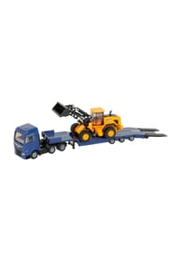 siku - Super MAN TGX XXL LKW mit Tieflader und JCB Radlader  - BLAU/GELB