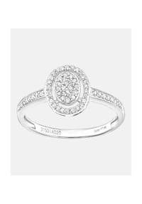 Diamant L'eternel - Halo Ring, mit 0.2 ct Diamant, 375 Weißgold - white gold