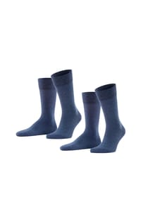 FALKE - Happy Socken, 2er-Pack, hautschmeichelnd, für Herren - ANTHRAZIT MELANGE
