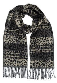 collezione alessandro® - Winterschal Leo Mit Leoparden-Muster, Made in Italy - braun