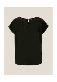 MADELEINE - Elegante Satinbluse in A-Linie - schwarz