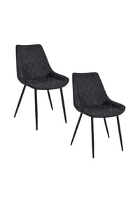 Akord - SJ.0488 Esszimmerstuhl, 2er-Set - schwarz
