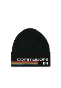 LOGOSHIRT® - Knitted Hat Commodore - C64 Logo - black