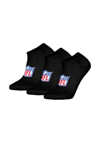 NFL - Unisex Sneaker-Socken, 3er Pack - NFL Shield 3Pack Sneaker Socks, Logo, Baumwollmischung - Dunkelblau/Weiß/Rot