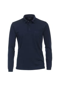 CASAMODA - Poloshirt, Langarm, Brusttasche, für Herren - 175 175 AQUA BIS