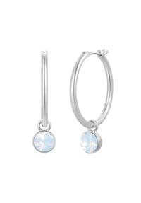 Luluandjane - Creolen Glaskristall Opal - silber