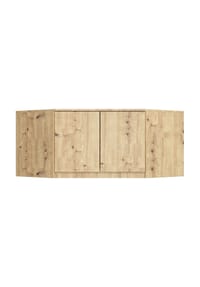 Akord - Kleiderschrank-Aufsatz S100 mit 2 Türen und 3 Einlegeböden - artisan-eiche