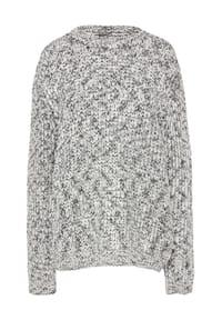 QS - Strickpullover, Rundhals, für Herren - 99W0 GREY/BLACK