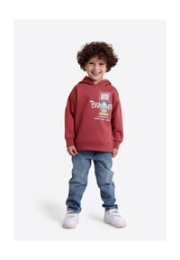 Solang - Sweatshirt mit Print-Motiv - Rotbraun