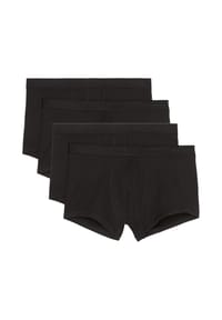Marc O'Polo - Retro Short / Pant 4er Pack Iconic Rib Organic Cotton - Schwarz