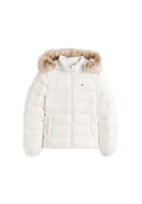 TOMMY Jeans - Steppjacke, Kapuze, Logo-Stickerei, für Damen - 0 YBL ECRU