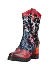 LAURA VITA® - Leder/Textil Stiefel - Kastanie