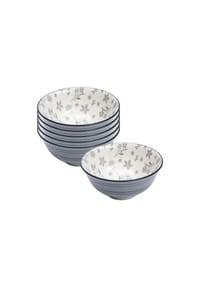 Ritzenhoff & Breker Beilagenschalen Sendai Blume ø 11,5 cm 6er Set grau - SENDAI - grau