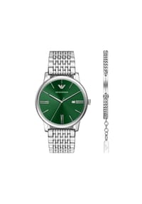 EMPORIO ARMANI - Herren Armbanduhr, AR80087SET - SILBER