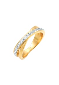 elli. - Ring Wickelring Edel 925 Silber, Mit Kristallen Von Swarovski® - Silber