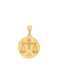 amor - Motivanhänger für Damen und Herren, Unisex, Gold 375 | Waage - Gold