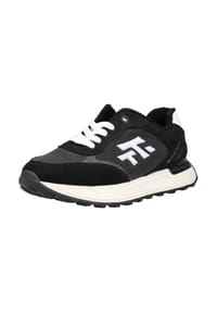 TOM TAILOR - Lederimitat/Textil Sneaker - Schwarz/Weiß