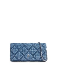 TOMMY HILFIGER TH FEMININE - Clutch, Emblem, für Damen - 1A4 DENIM
