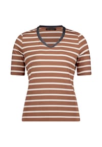 BETTY BARCLAY - Ringelshirt mit V-Ausschnitt - 8826 D.BLUE/NATURE
