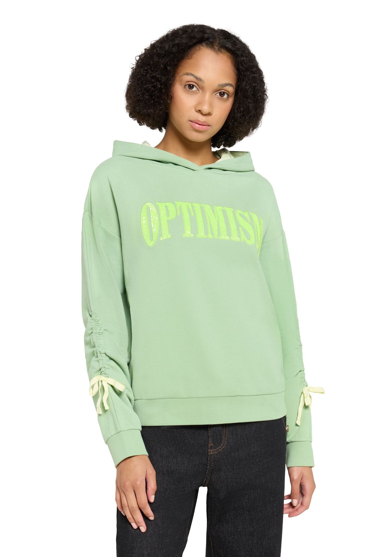 Cartoon Sweatshirt, FüR Damen, GrüN, 34