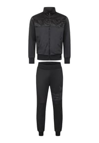 TAPOUT® - Herren Trainingsanzug normale Passform SPIRIT TRACKSUIT - Black/Grey